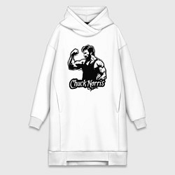 Женская толстовка-платье Мускулистый Чак Норрис