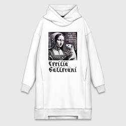 Женская толстовка-платье Cecilia Gallerani - the lady with the ermine