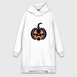 Женская толстовка-платье Тыква Джек фонарь Хэллоуин