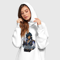 Женское худи-платье Кейа Genshin Impact, цвет: белый — фото 2