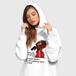 Женское худи-платье Добро империума человечества, цвет: белый — фото 2