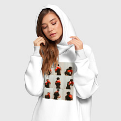 Женское худи-платье Боксер фотографии, цвет: белый — фото 2