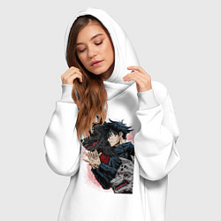 Женское худи-платье Фушигуро Мегуми, цвет: белый — фото 2