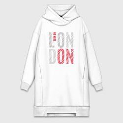 Женская толстовка-платье Поверни на Лондон