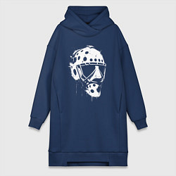 Женская толстовка-платье Белая хоккейная маска