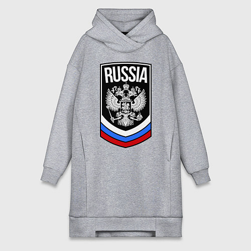 Женская толстовка-платье Russia / Меланж – фото 1