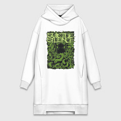 Женское худи-платье Suicide Silence, цвет: белый