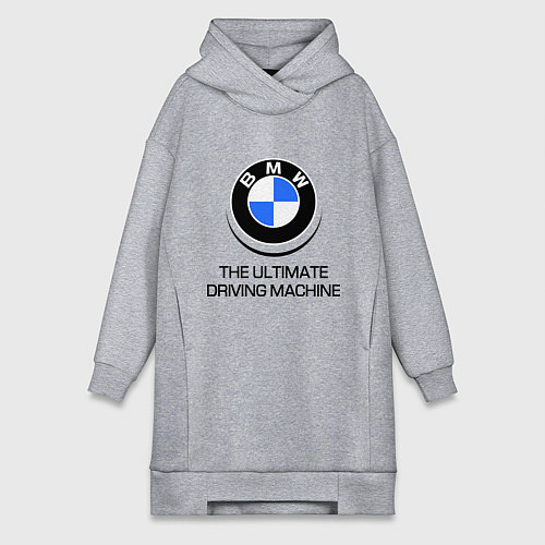Женская толстовка-платье BMW Driving Machine / Меланж – фото 1