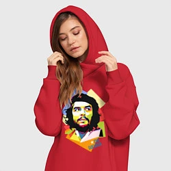 Женское худи-платье Che Guevara Art, цвет: красный — фото 2