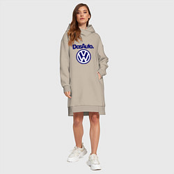 Женское худи-платье Volkswagen Das Auto, цвет: миндальный — фото 2