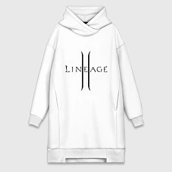 Женское худи-платье Lineage logo, цвет: белый