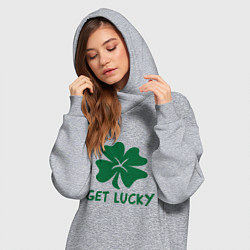 Женское худи-платье Get lucky, цвет: меланж — фото 2