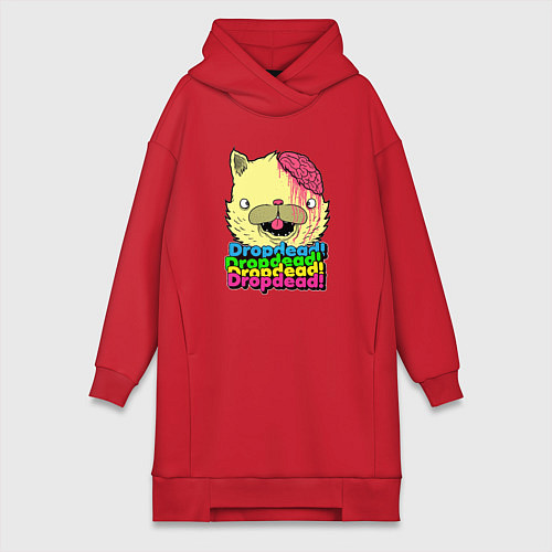 Женская толстовка-платье Dropdead Kitty / Красный – фото 1