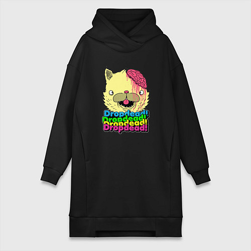 Женская толстовка-платье Dropdead Kitty / Черный – фото 1