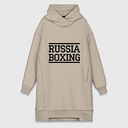 Женская толстовка-платье Russia boxing