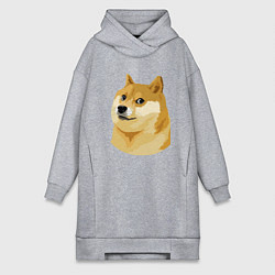 Женское худи-платье Doge, цвет: меланж