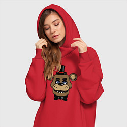 Женское худи-платье Freddy FNAF, цвет: красный — фото 2