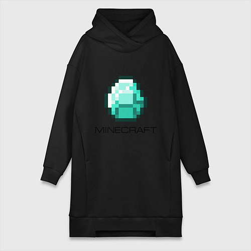 Женская толстовка-платье Minecraft Diamond / Черный – фото 1
