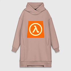 Женское худи-платье Half-Life, цвет: пыльно-розовый