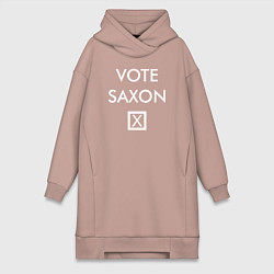 Женское худи-платье Vote Saxon, цвет: пыльно-розовый