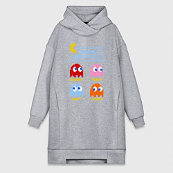Женское худи-платье Pac-Man: Usual Suspects, цвет: меланж