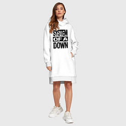 Женское худи-платье System Of A Down, цвет: белый — фото 2