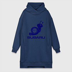 Женское худи-платье Subaru, цвет: тёмно-синий