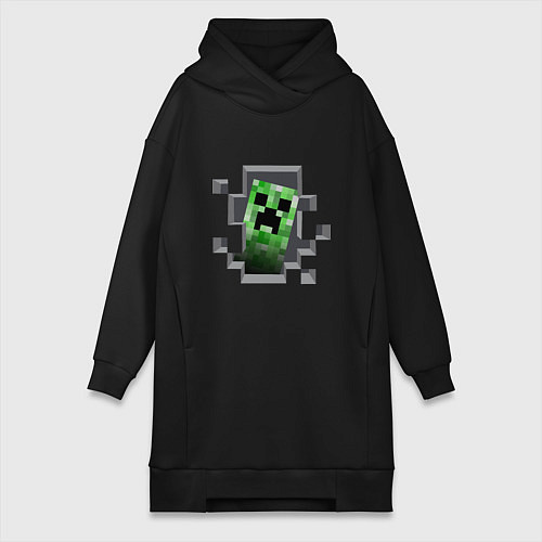 Женская толстовка-платье Creeper Inside / Черный – фото 1