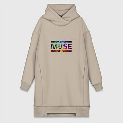 Женское худи-платье Muse Colour, цвет: миндальный