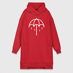 Женское худи-платье BMTH Symbol, цвет: красный