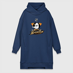 Женское худи-платье NHL: Anaheim Ducks, цвет: тёмно-синий