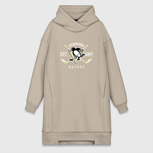 Женская толстовка-платье Pittsburgh Penguins: Est.1967 / Миндальный – фото 1