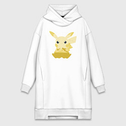 Женское худи-платье Pikachu Shadow, цвет: белый