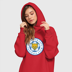 Женское худи-платье Leicester City FC, цвет: красный — фото 2