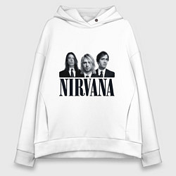 Толстовка оверсайз женская Nirvana Group, цвет: белый