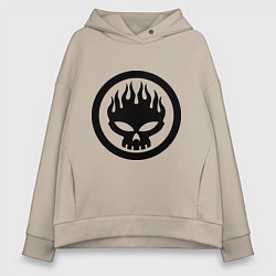 Толстовка оверсайз женская The Offspring: Sybmol, цвет: миндальный