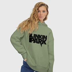 Толстовка оверсайз женская Linkin Park, цвет: авокадо — фото 2