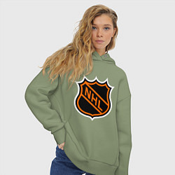 Толстовка оверсайз женская NHL, цвет: авокадо — фото 2