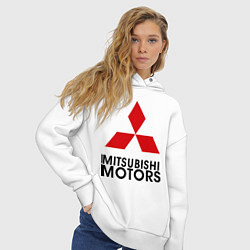 Толстовка оверсайз женская Mitsubishi, цвет: белый — фото 2