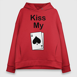Женское худи оверсайз Kiss my card