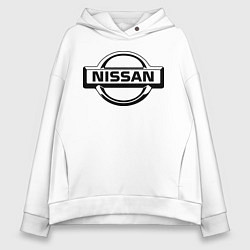 Толстовка оверсайз женская Nissan club, цвет: белый
