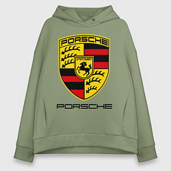 Толстовка оверсайз женская Porsche Stuttgart, цвет: авокадо