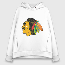 Толстовка оверсайз женская Chicago Blackhawks, цвет: белый