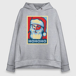 Толстовка оверсайз женская Santa HOHOHO, цвет: меланж