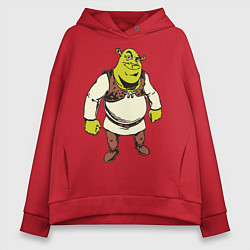 Толстовка оверсайз женская Shrek 3, цвет: красный