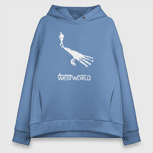 Женское худи оверсайз Westworld hand / Мягкое небо – фото 1