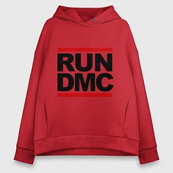 Толстовка оверсайз женская Run DMC, цвет: красный