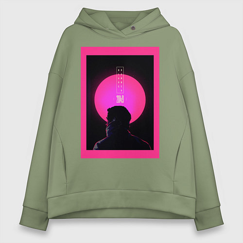 Женское худи оверсайз Blade Runner 2049 / Авокадо – фото 1