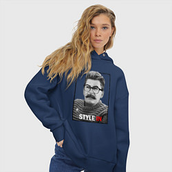 Толстовка оверсайз женская Stalin: Style in, цвет: тёмно-синий — фото 2