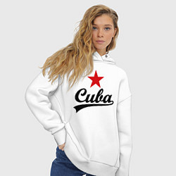 Толстовка оверсайз женская Cuba Star, цвет: белый — фото 2